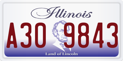 IL license plate A309843