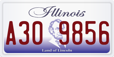 IL license plate A309856