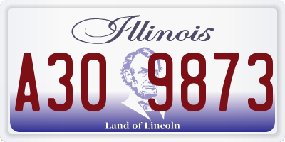 IL license plate A309873