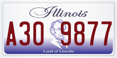 IL license plate A309877