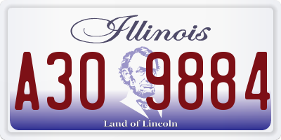 IL license plate A309884