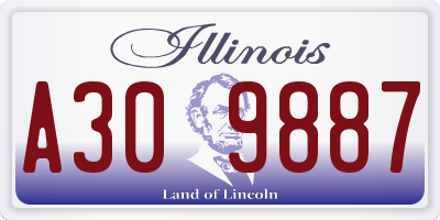 IL license plate A309887