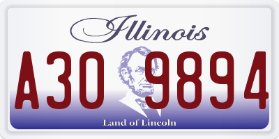 IL license plate A309894