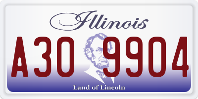 IL license plate A309904