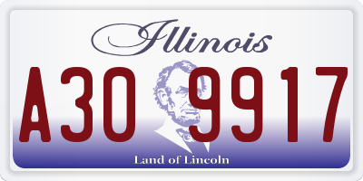 IL license plate A309917