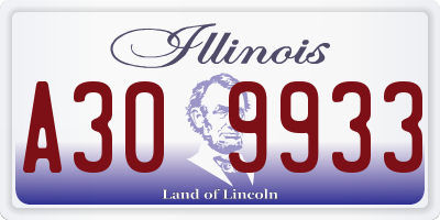 IL license plate A309933