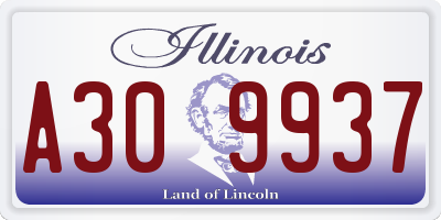 IL license plate A309937