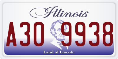 IL license plate A309938