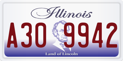 IL license plate A309942