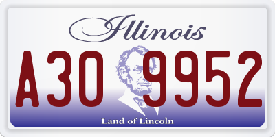 IL license plate A309952