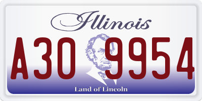 IL license plate A309954