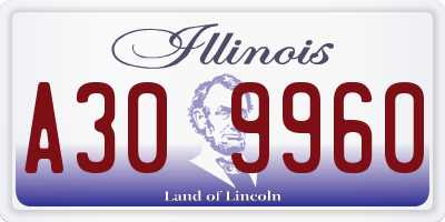 IL license plate A309960