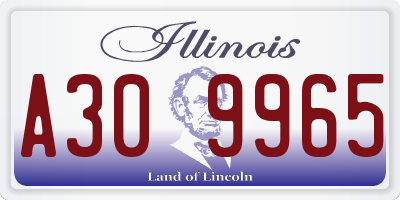 IL license plate A309965