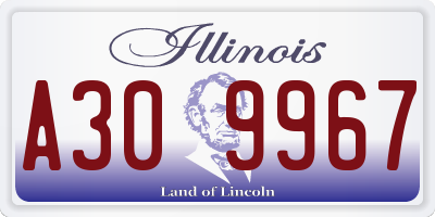 IL license plate A309967