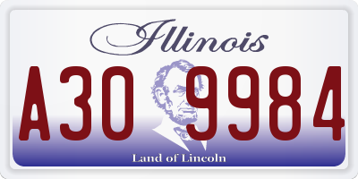 IL license plate A309984