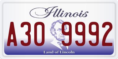 IL license plate A309992