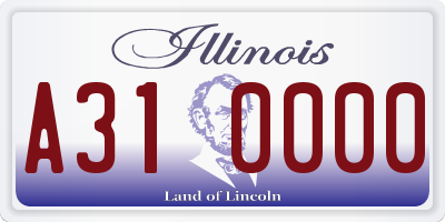 IL license plate A310000
