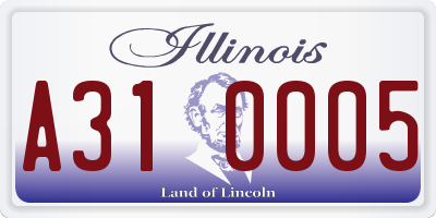 IL license plate A310005