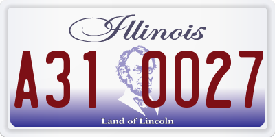IL license plate A310027