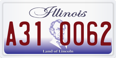 IL license plate A310062