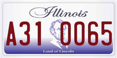 IL license plate A310065