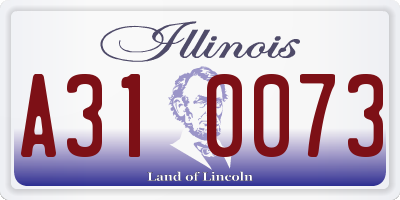 IL license plate A310073