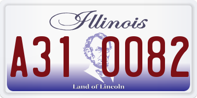 IL license plate A310082