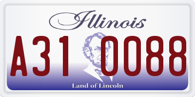 IL license plate A310088