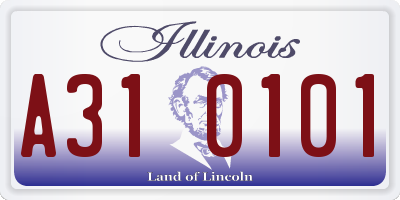 IL license plate A310101