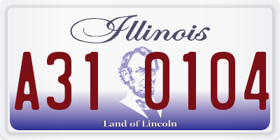 IL license plate A310104