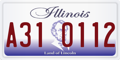 IL license plate A310112