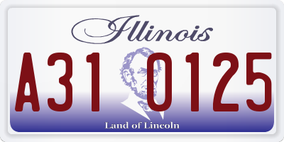 IL license plate A310125