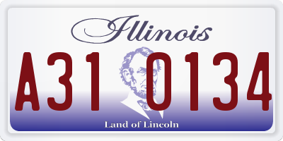 IL license plate A310134