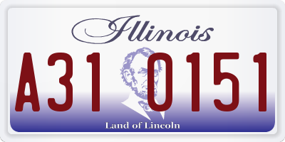 IL license plate A310151