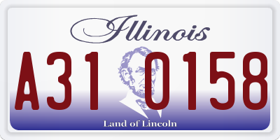 IL license plate A310158