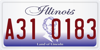 IL license plate A310183