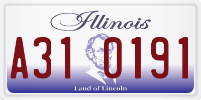 IL license plate A310191