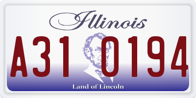 IL license plate A310194