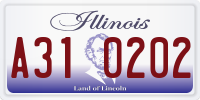 IL license plate A310202