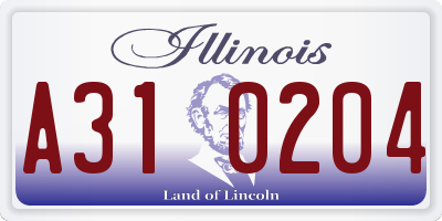 IL license plate A310204