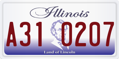 IL license plate A310207