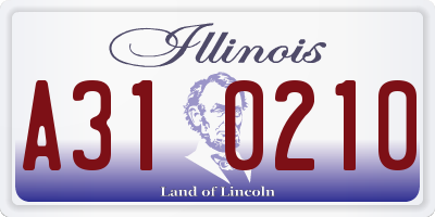 IL license plate A310210