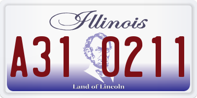 IL license plate A310211