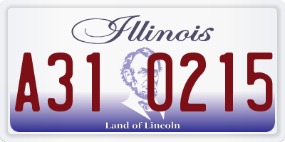 IL license plate A310215