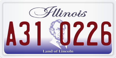 IL license plate A310226