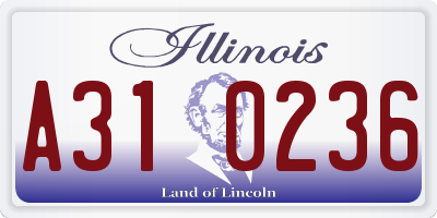 IL license plate A310236