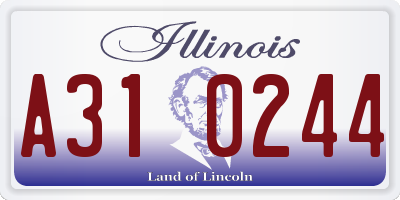 IL license plate A310244
