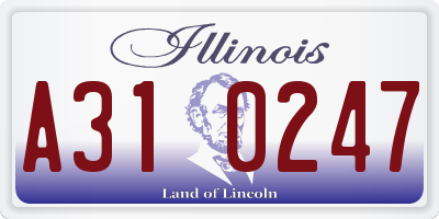 IL license plate A310247