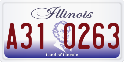 IL license plate A310263
