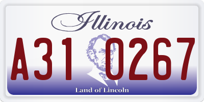 IL license plate A310267